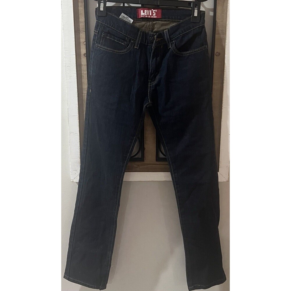 Levis 510 Super Skinny Jeans Size 14R (27x27) Dark Wash Denim